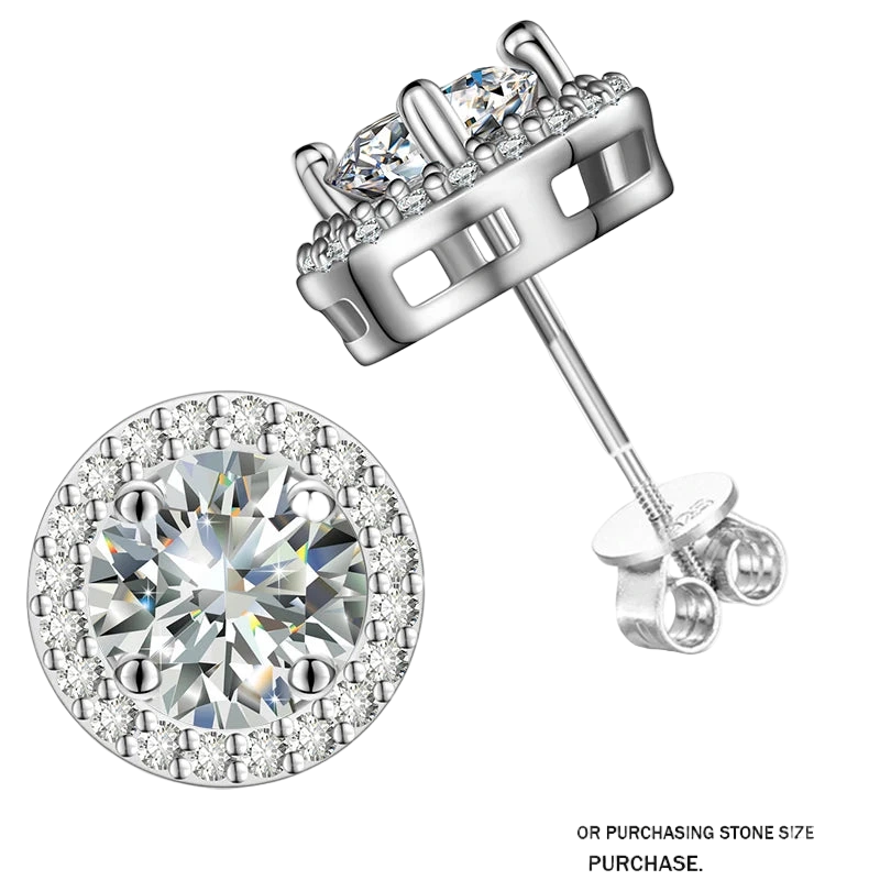 Moissanit fine earrings