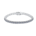 Luxury Moissanite Tennis Bracelet – 925 Sterling Silver, Round Cut