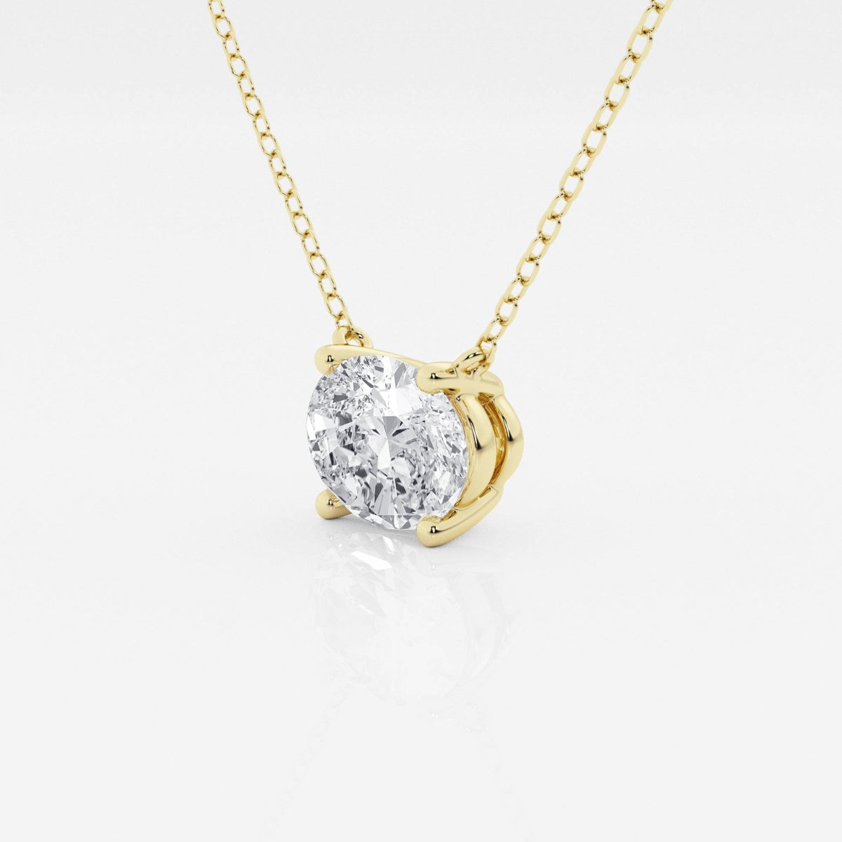 Moissanite diamond solitaire pendant