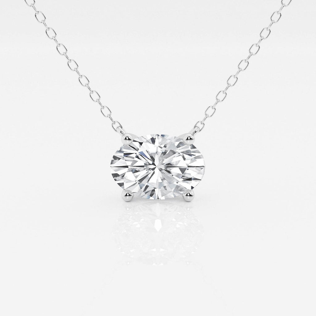 Moissanite diamond solitaire pendant