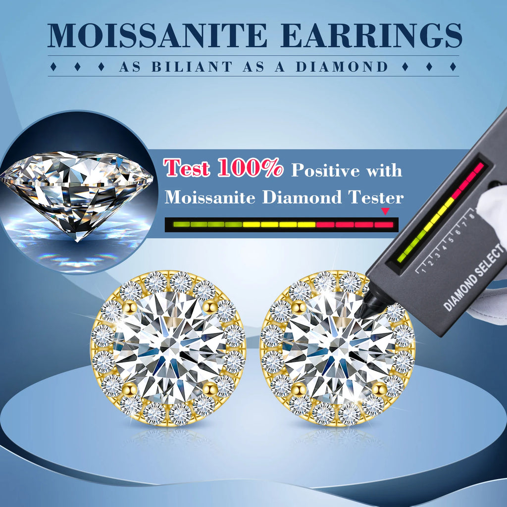 Moissanit fine earrings