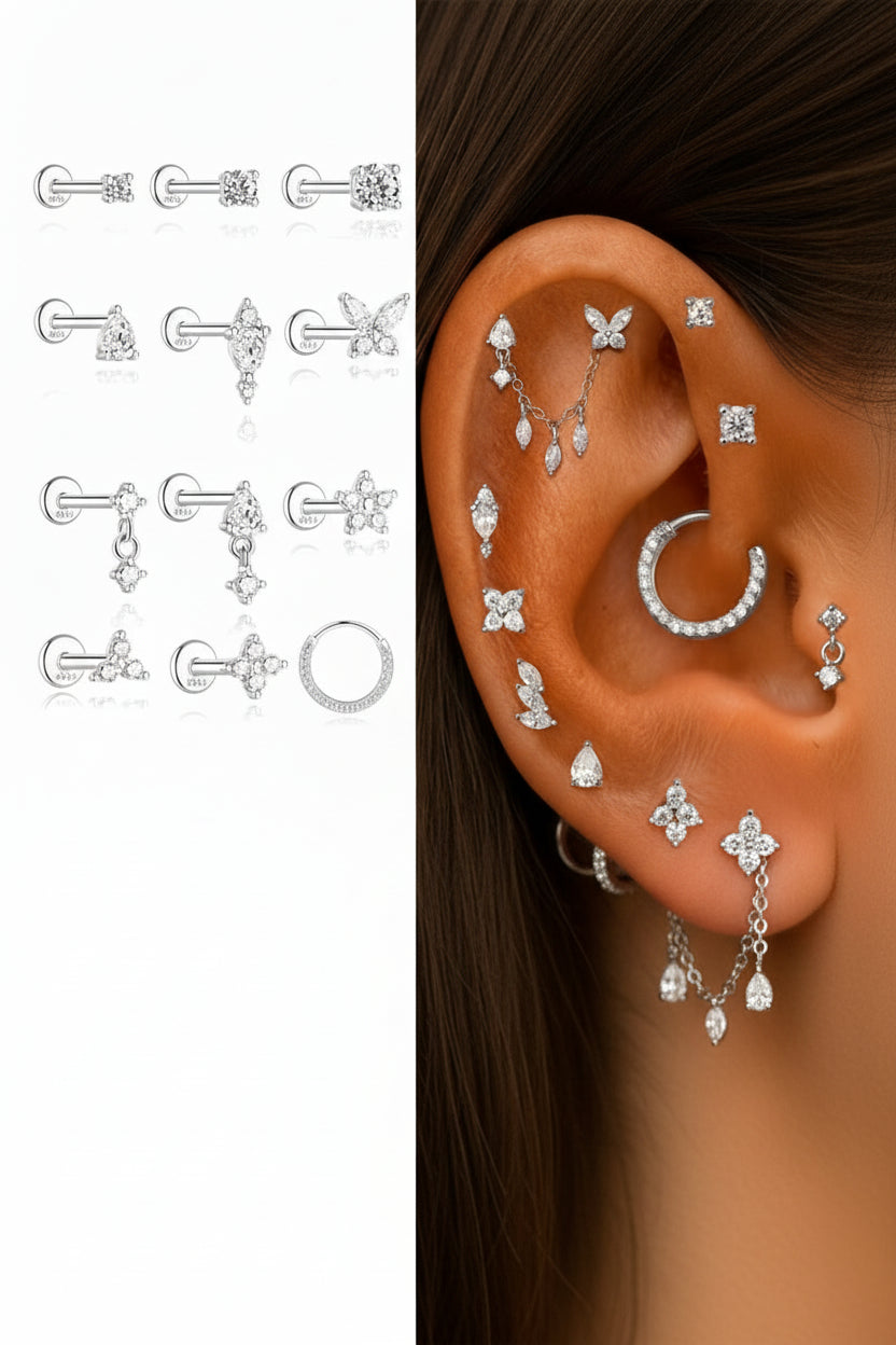 Mini Moissanite Stud Earring – 925 Sterling Silver