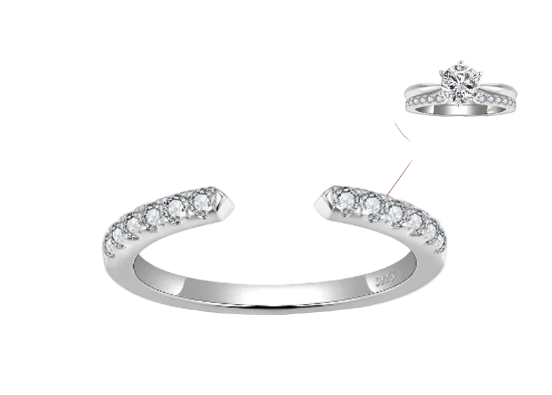 Full moissanite luxury oval cut ring