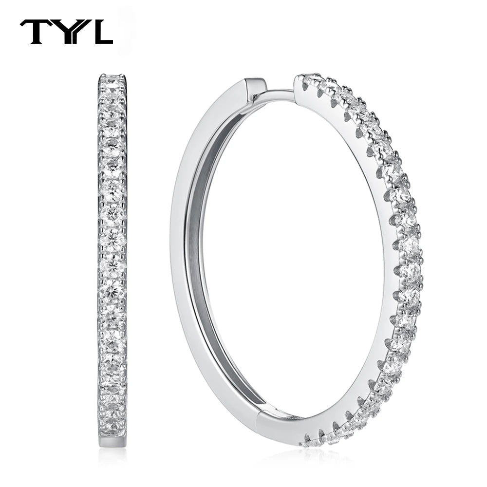 Moissanite hoops earrings