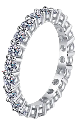 Full moissanite luxury oval cut ring