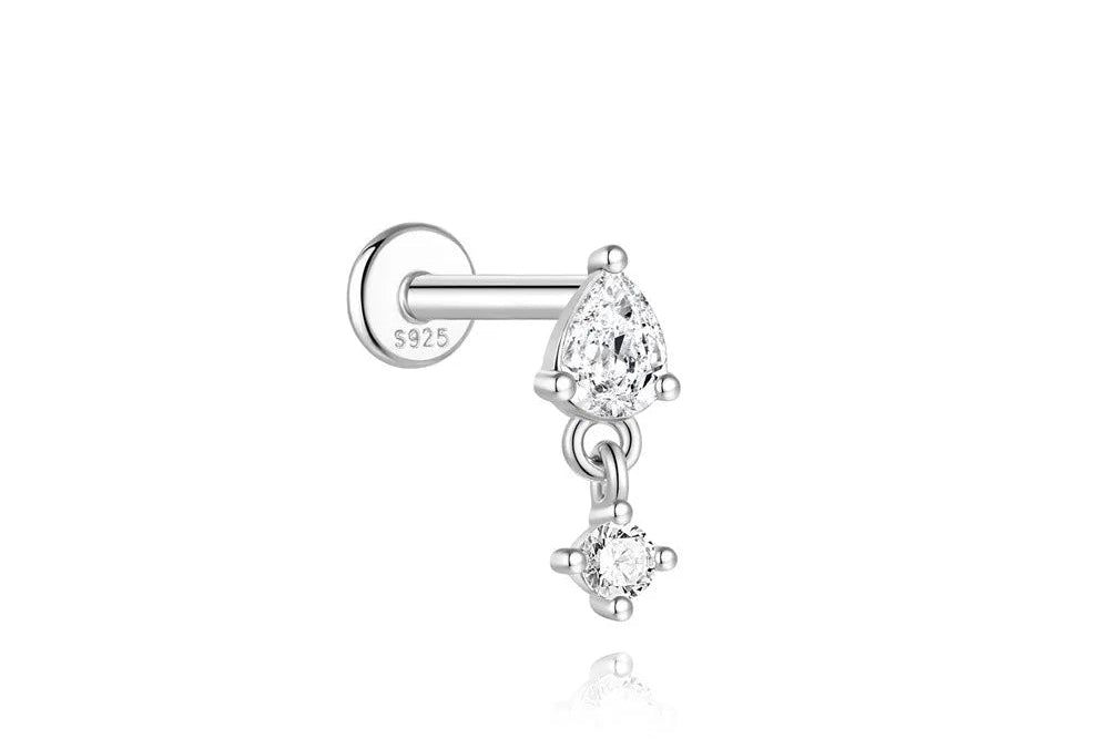 Mini Moissanite Stud Earring – 925 Sterling Silver