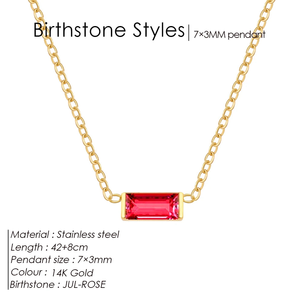 Birthstone necklace
