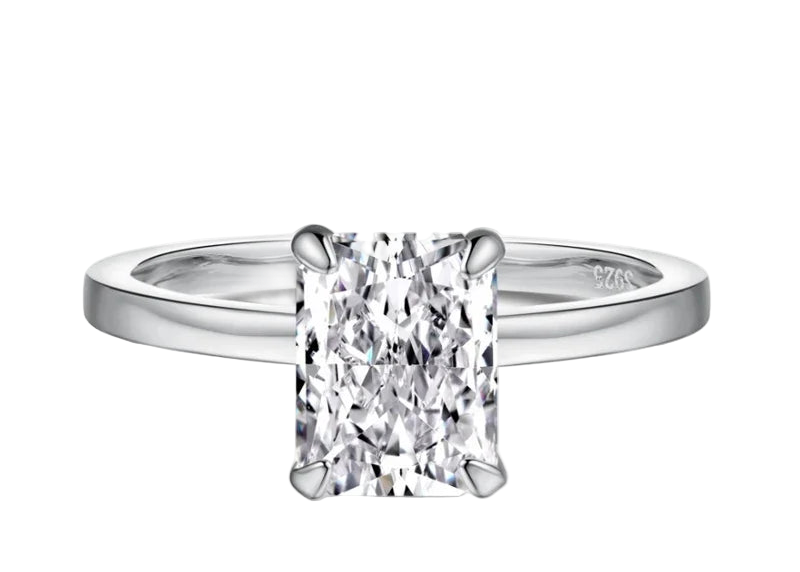 Full moissanite luxury oval cut ring