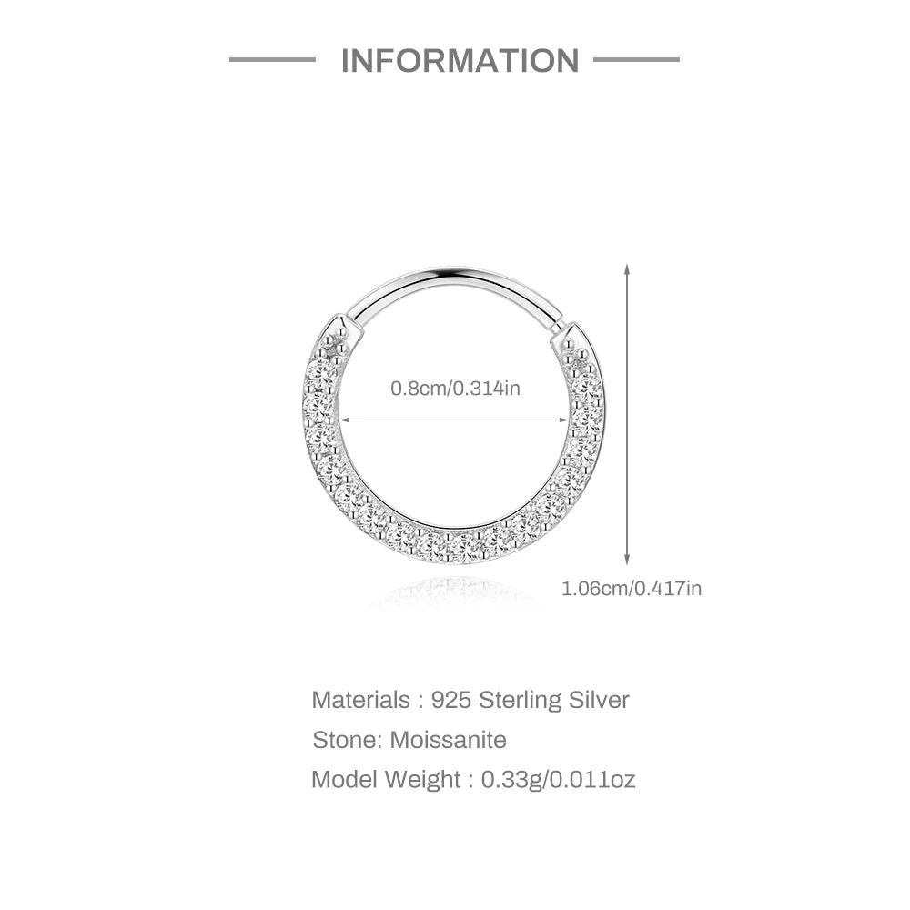 Mini Moissanite Stud Earring – 925 Sterling Silver