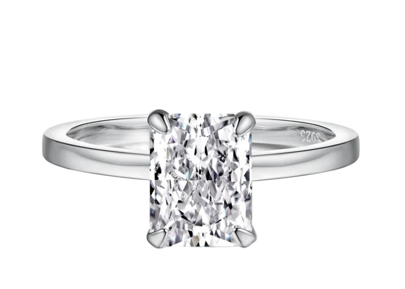 Full moissanite luxury oval cut ring