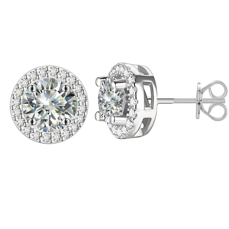 Moissanit fine earrings