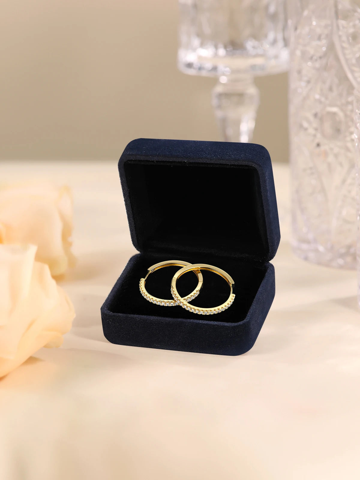 Moissanite hoops earrings