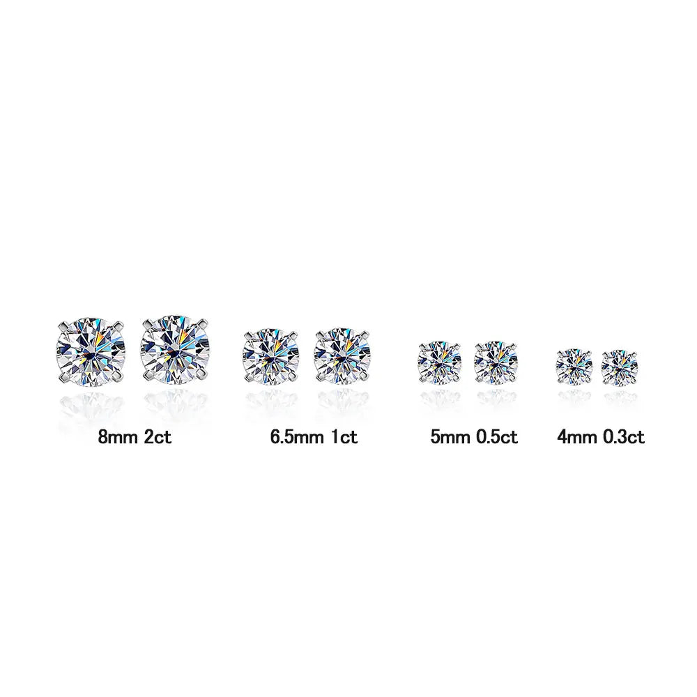 Moissanite earring 0.2-2ct