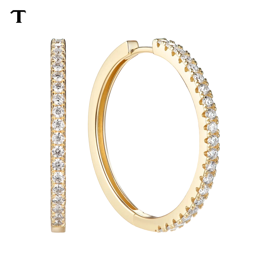 Moissanite hoops earrings