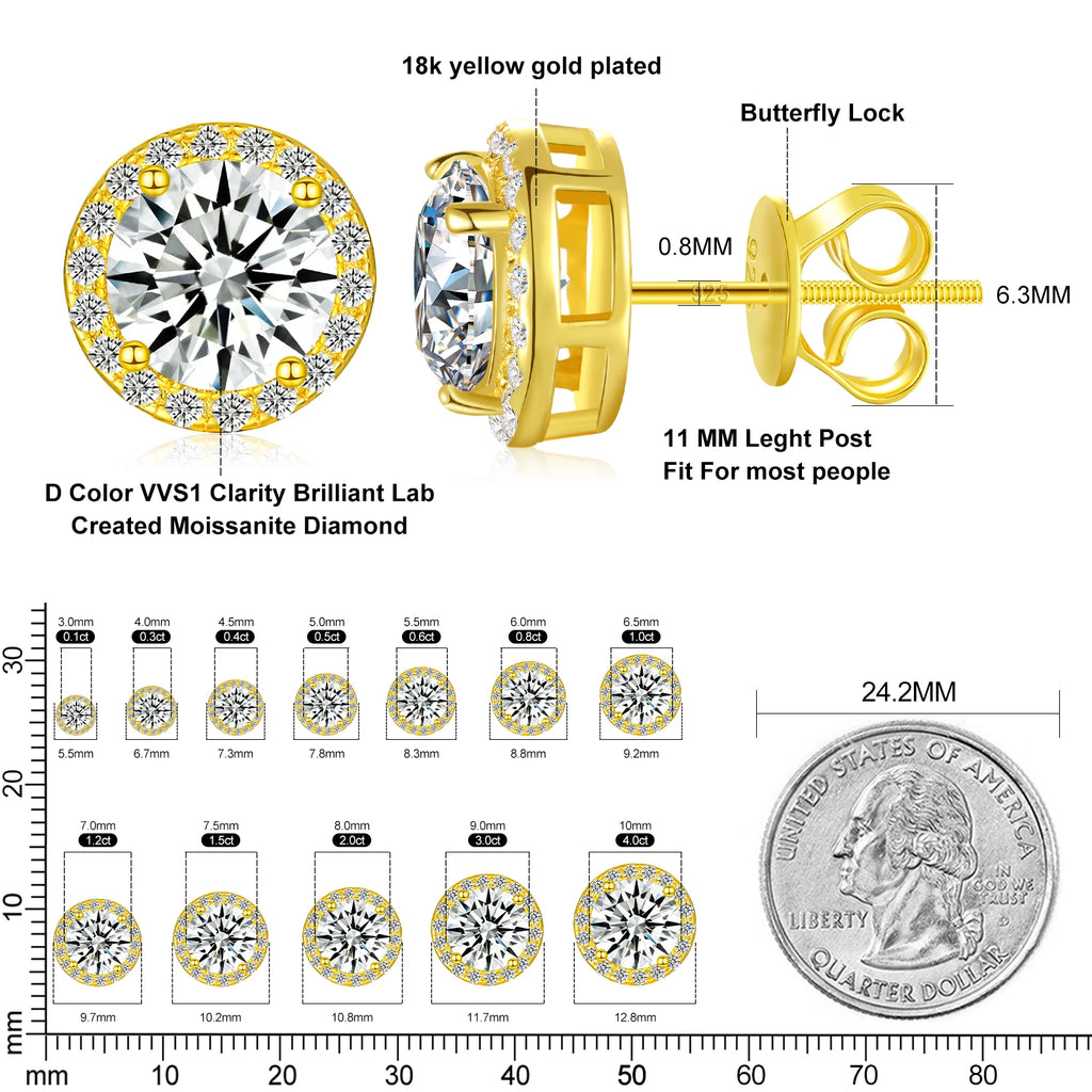 Moissanit fine earrings