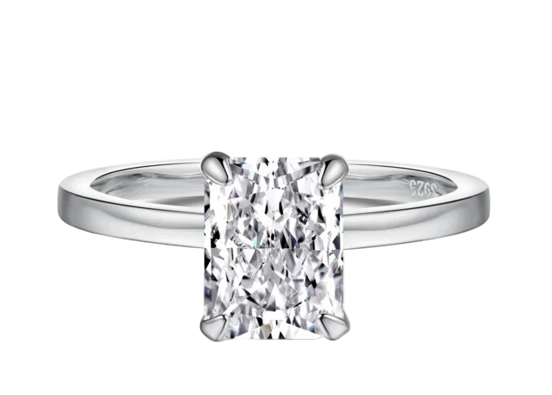 Full moissanite luxury oval cut ring
