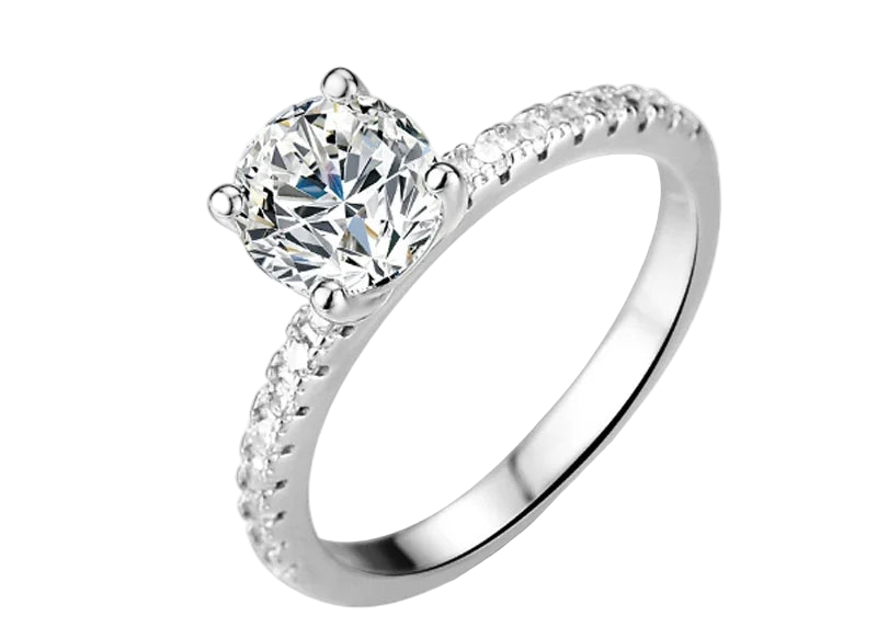 Full moissanite luxury oval cut ring