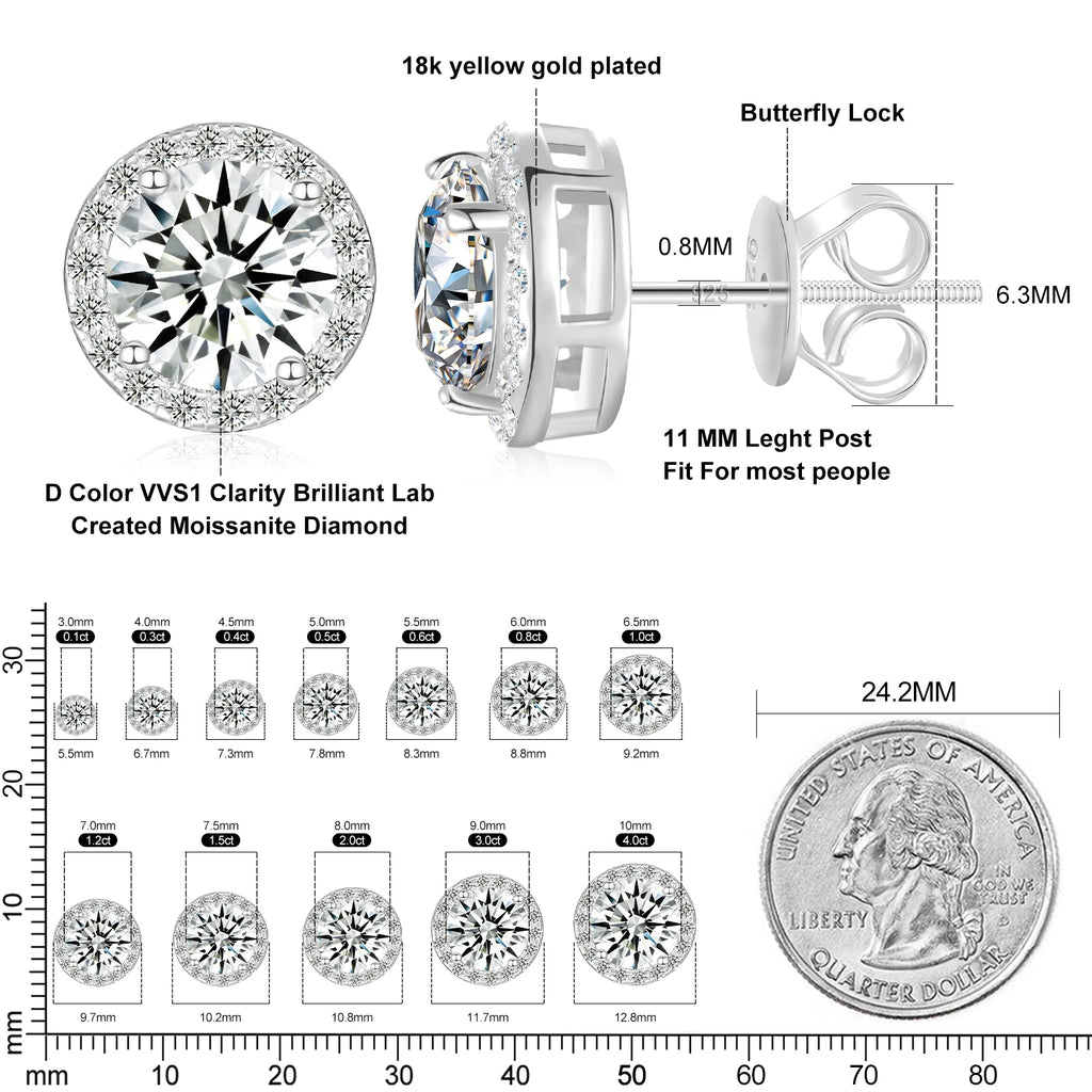 Moissanit fine earrings